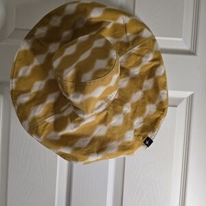 Hemlock Hat Co Wide Brim Sun Hat – Mustard Tie Dye – Adjustable – Beach/Outdoor